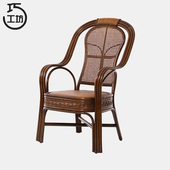 天然真藤办公椅藤椅单人家用舒适藤编靠背椅老板椅子大班椅久坐