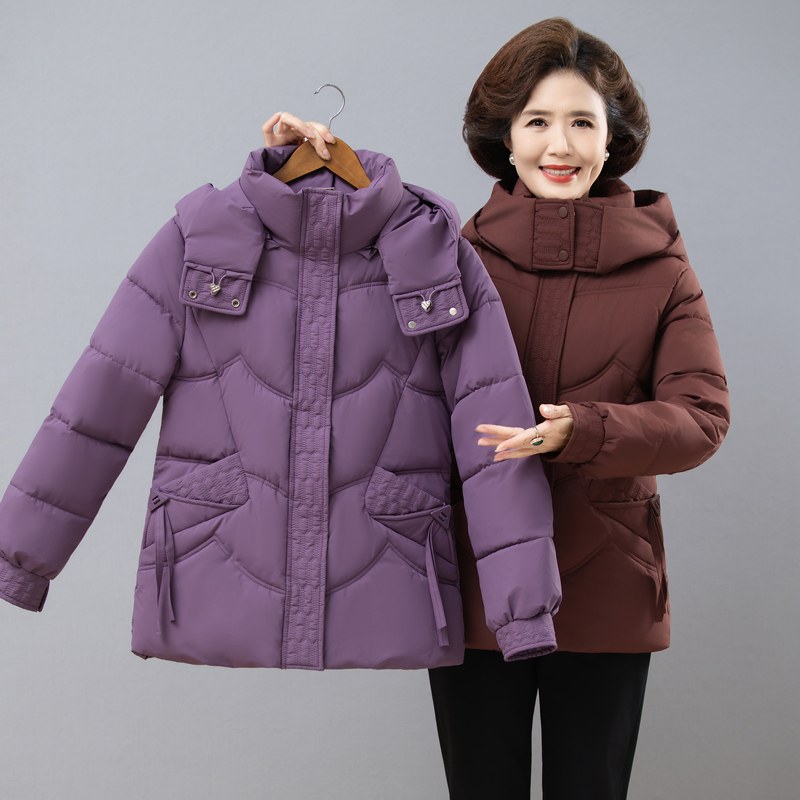 中老年时尚短款保暖棉服