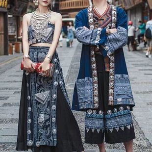 云南大理白族服装男装少数民族风衣服土家族苗族彝服旅拍摄影服饰