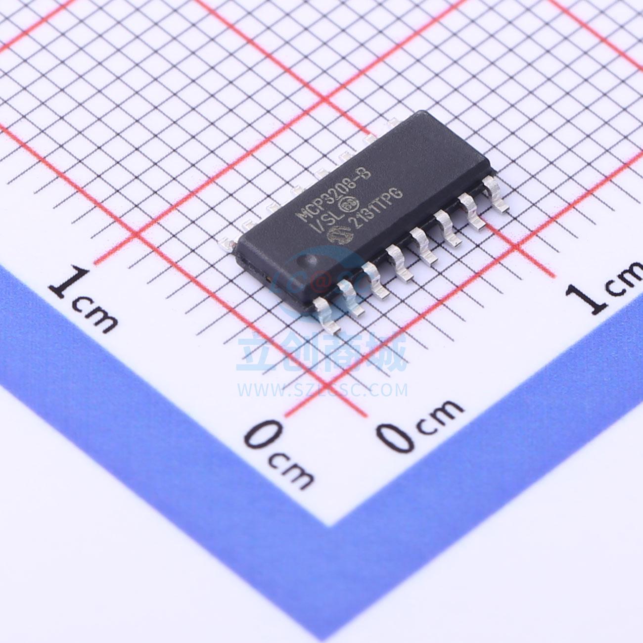 原装 MCP3208-BI/SL MICROCHIP/微芯 SOIC-16 模数转换芯片