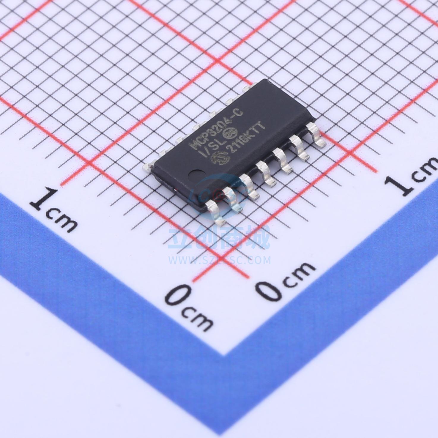 原装 MCP3204T-CI/SL MICROCHIP/微芯 SOIC-14 模数转换芯片