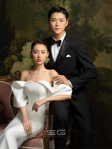 Ретро корсет, свадебное платье для влюбленных, 2022, крой «рыбий хвост», масляная живопись, облегающий крой