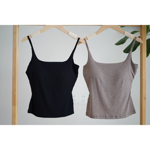 夏季 偏小一码 bi备带BRA杯垫修身 两色 吊带衫 穿搭好帮手