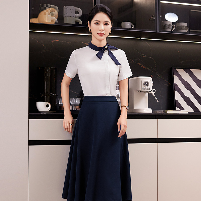 职业短袖衬衫女夏酒店图片