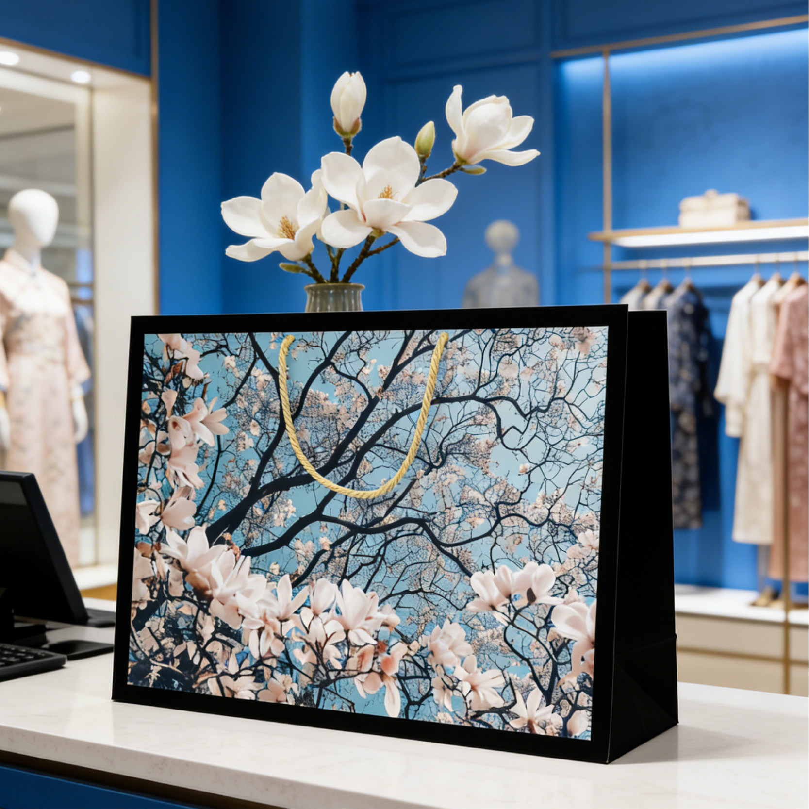 轻奢礼品袋服装店手提袋高级感生日节日礼物袋创意加厚大号纸袋子