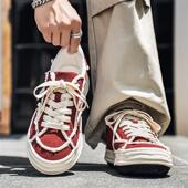 青少年运动小众百搭原创潮流帆布鞋 厚底防滑增高休闲板鞋 秋季 男鞋