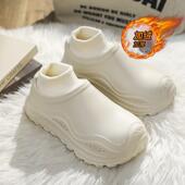 男款 冬季 室内加绒保暖防滑厚底毛毛拖鞋 棉拖鞋 外穿踩屎感情侣棉鞋