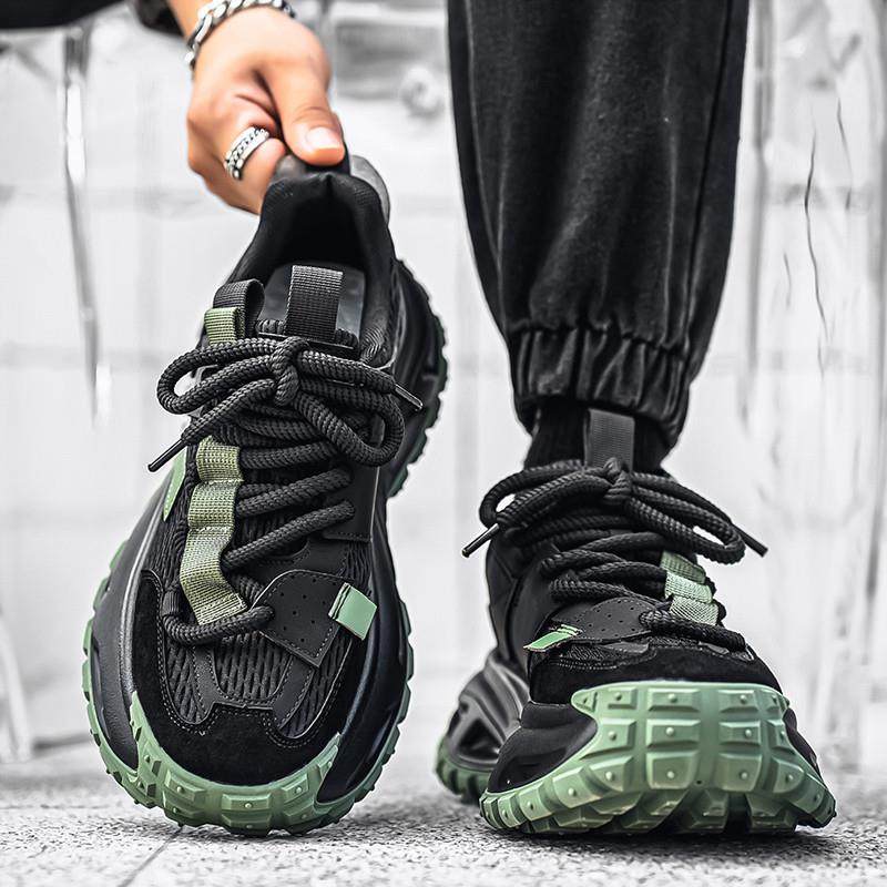大头宽脚男鞋秋冬季轮胎底防滑跑步运动鞋青少年莆田厚底老爹潮鞋,流行男鞋,时尚休闲鞋,淘宝优惠券,粉丝福利购,淘宝优惠卷