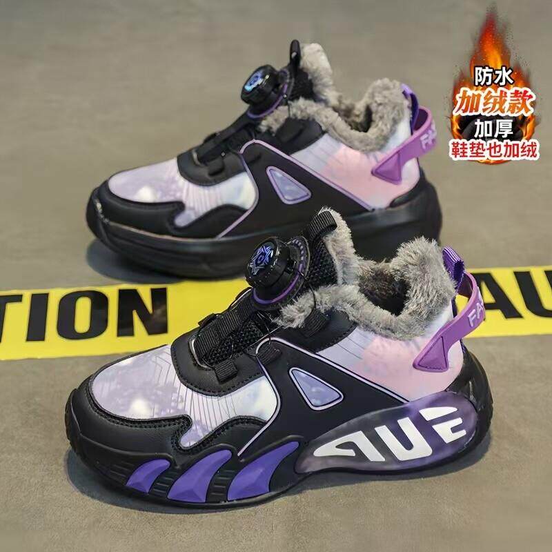 女童鞋冬季2024新款加绒保暖儿童运动鞋中大童比赛专用女孩篮球鞋