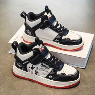 晋江童鞋男童鞋子儿童运动鞋春款2025新款中大童皮面防水男孩板鞋