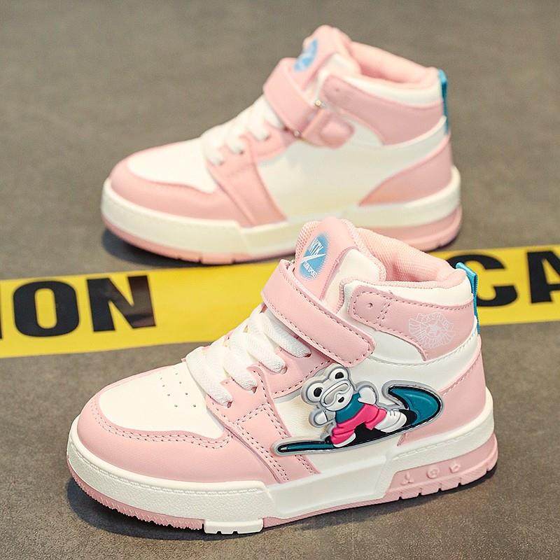 女童鞋子春款2025新款皮面防水儿童运动鞋中大童炸街女孩高筒板鞋,童鞋/婴儿鞋/亲子鞋,运动鞋,淘宝优惠券,粉丝福利购,淘宝优惠卷