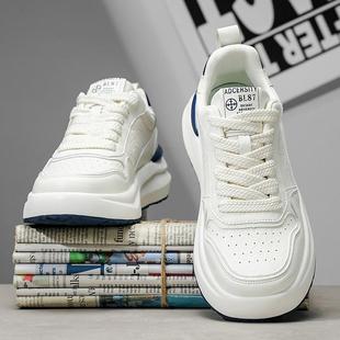 夏季 小白皮面老爹鞋 透气休闲跑步阿甘运动鞋 2025新款 男士 国潮男鞋