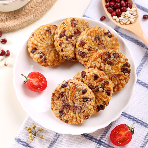 健元堂 无糖饱腹代餐 粗粮饼干 450g 聚划算+天猫优惠券折后￥14包邮（￥24-10）薏米红豆燕麦等多味可选