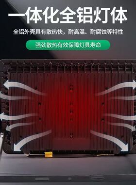 爆亮王小苹果LED照明灯厂房特亮户外工地防水探照灯室外庭院超亮