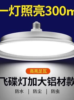led工矿灯30We27螺工厂房车间球场仓库灯200W超亮工业吊灯罩100瓦