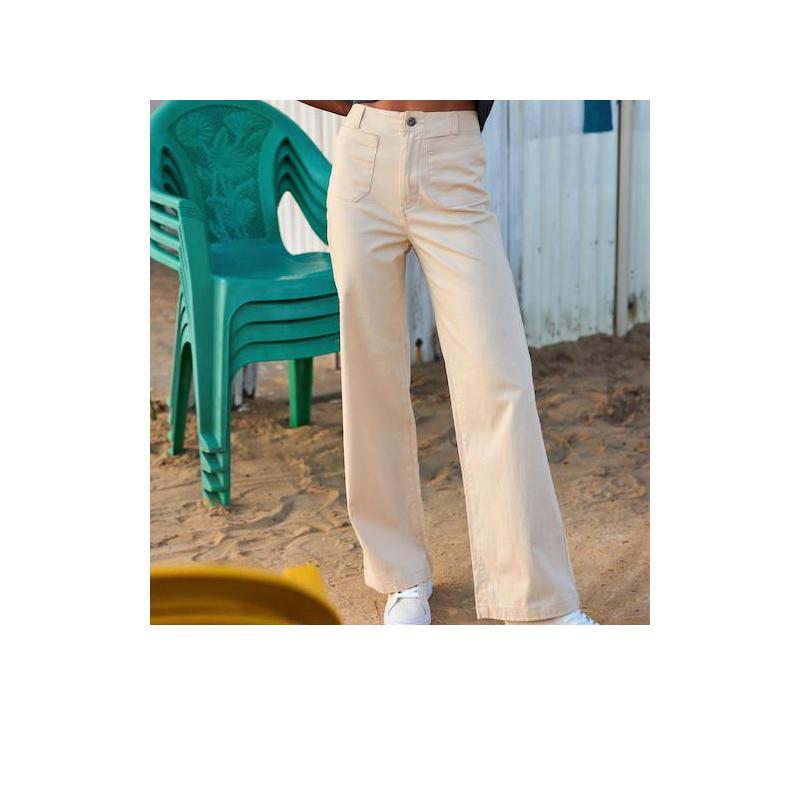 代购Quiksilver女士休闲裤舒适显瘦棉质直筒休闲出行长裤百搭