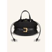 代购 BALMAIN女士手提包可调节肩带可拆卸肩带抽绳设计多背法黑色