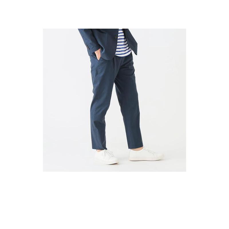 代购BEAMS男士休闲裤透气舒适棉麻直筒办公休闲长裤百搭简约