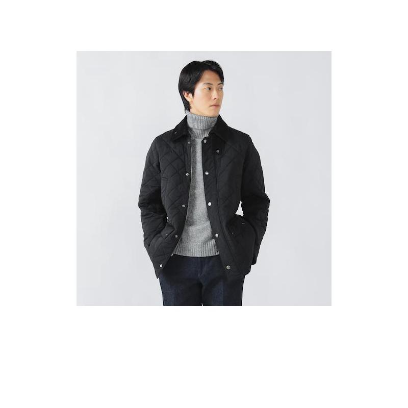代购BEAMS男士夹克保暖轻量绗缝加棉通勤秋冬外套爆款休闲