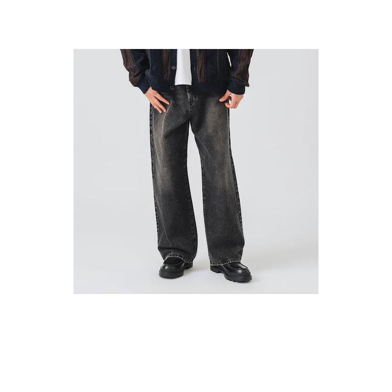 代购BEAMS男士休闲裤耐磨舒适宽松直筒日常休闲牛仔裤潮流简约