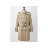 代购 Aquascutum雅格狮丹男士 风衣防风保暖卡其双排春秋通勤外套