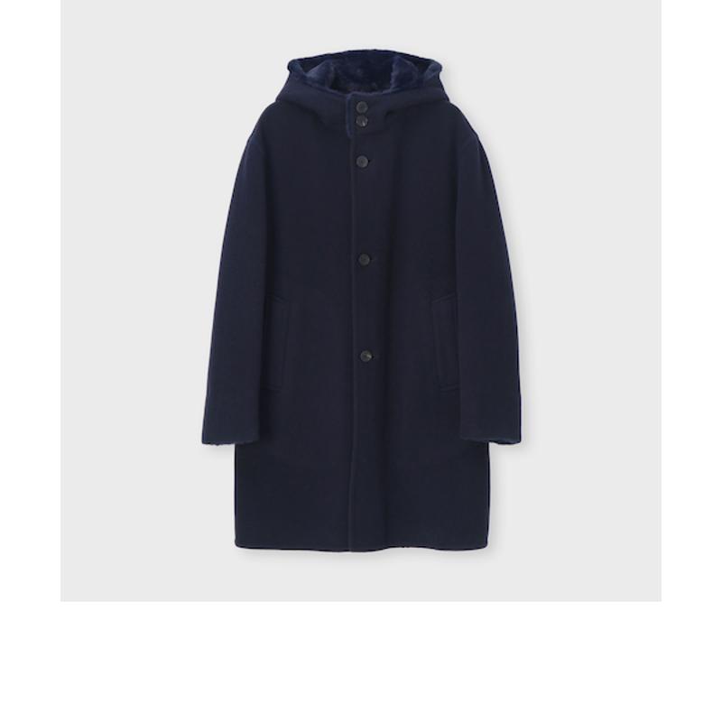 代购LANVIN浪凡男士大衣保暖防风毛呢连帽秋冬通勤外套爆款简约