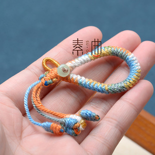 10条 凤尾结DIY半成品指环钥匙扣手编棉线金刚结包挂文玩手把挂饰