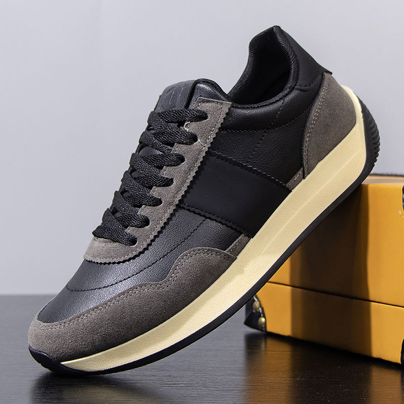 秋冬季新款百搭阿甘鞋德训鞋复古时尚加绒运动跑步鞋休闲板鞋男鞋