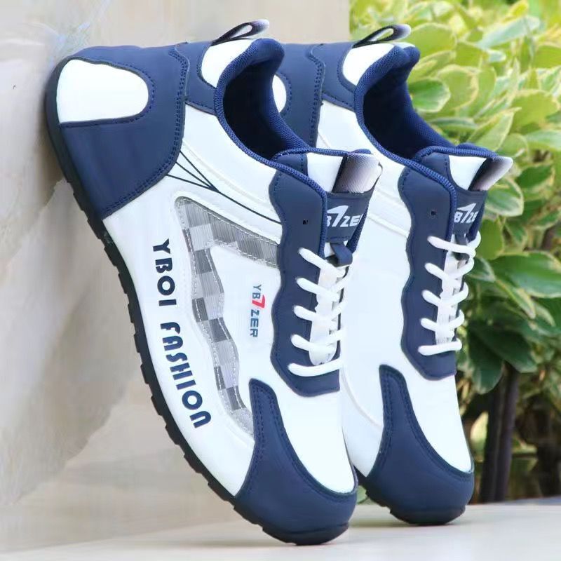 高档男鞋秋冬季皮面防水运动鞋男士轻便百搭老爹休闲鞋学生跑步鞋