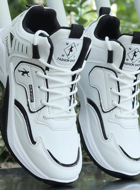 高帮鞋男鞋秋冬季2025新款防滑体育生运动休闲鞋跑步老爹革面球鞋