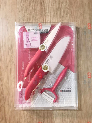 日本制Kyocera京瓷陶瓷刀4件套四件套水果刀婴儿辅食刀削皮刀套装
