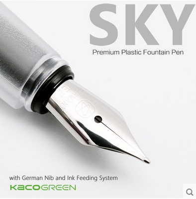 kaco彩色透明示范学生用练字钢笔