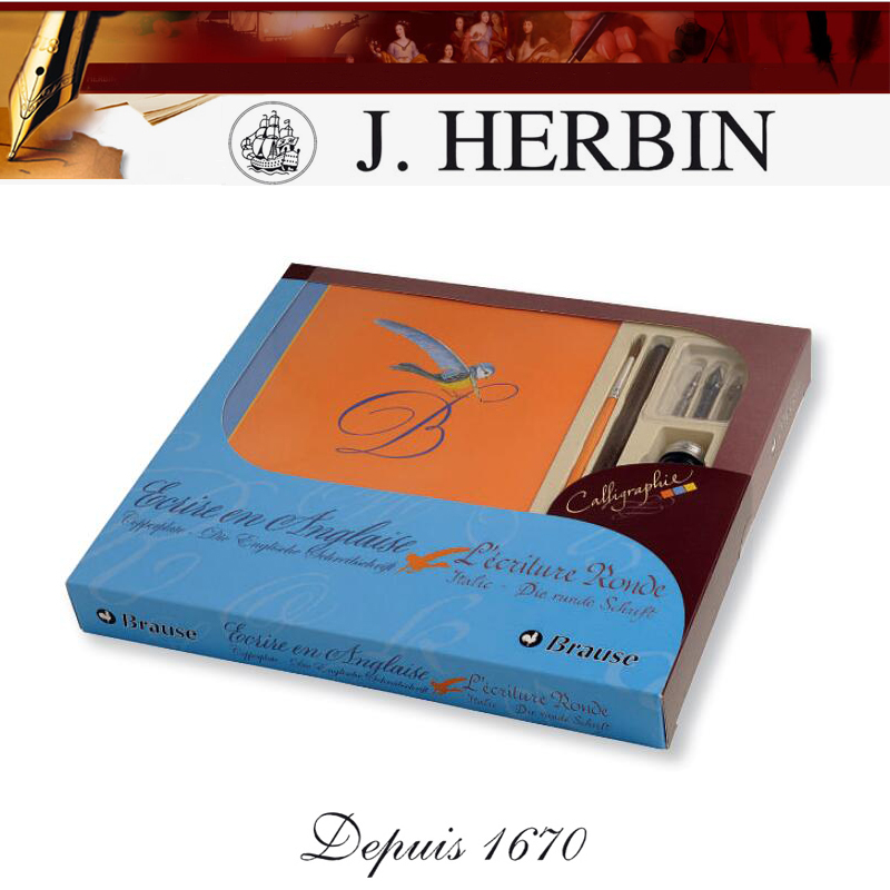 正品 法国 J.Herbin Brause 蘸水笔 英语 德语 书法初学套装