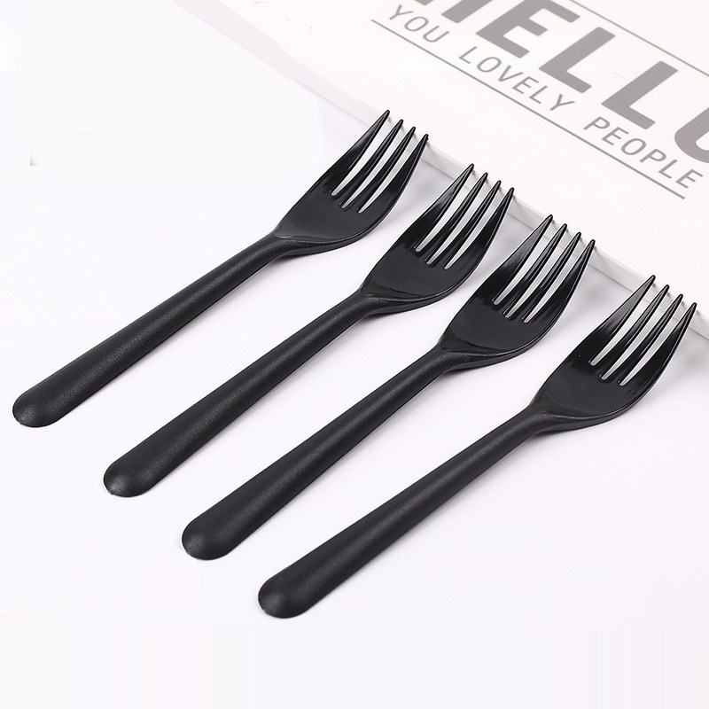 一次性叉子外卖打包塑料叉面食叉水果叉独立包装加厚四齿叉西餐叉