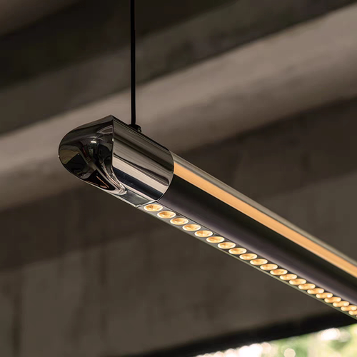 铜圣餐厅一字长条吊灯简约创意轻奢现代吧台餐桌茶室高端灯具