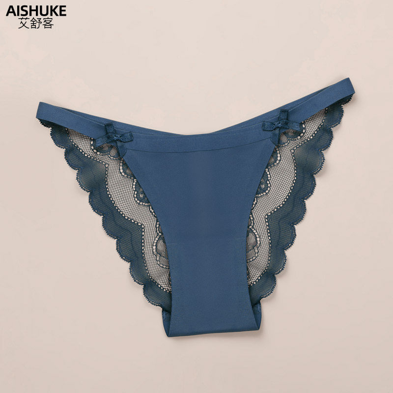 艾舒客蕾丝内裤女三角裤冰丝性感低腰丁字裤T裤无痕纯棉裆透气,女士内衣/男士内衣/家居服,女三角裤,淘宝优惠券,粉丝福利购,淘宝优惠卷