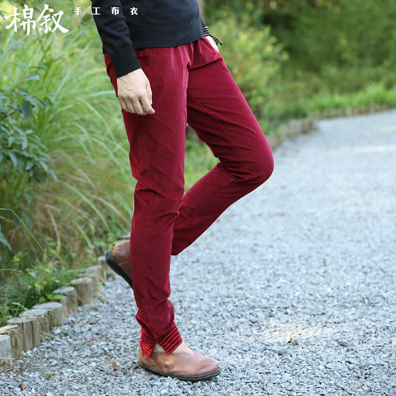 新款女装休闲裤直筒裤灯芯绒
