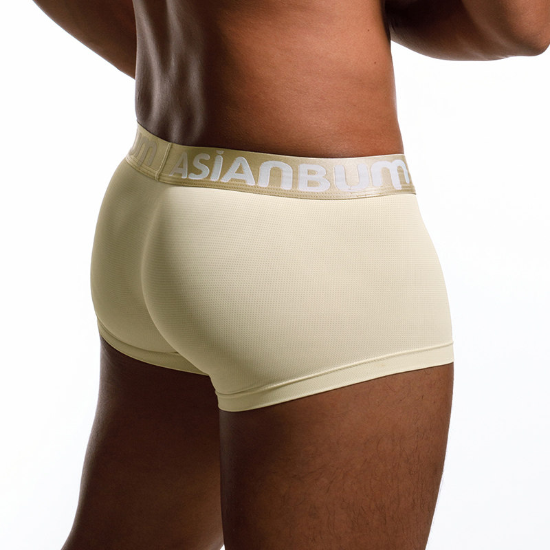 Asianbum丝滑手感冰感网眼透气修身纯色性感简约平角内裤,女士内衣/男士内衣/家居服,男平角内裤,淘宝优惠券,粉丝福利购,淘宝优惠卷