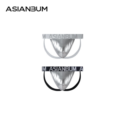 Asianbum时尚皮革性感双丁裤