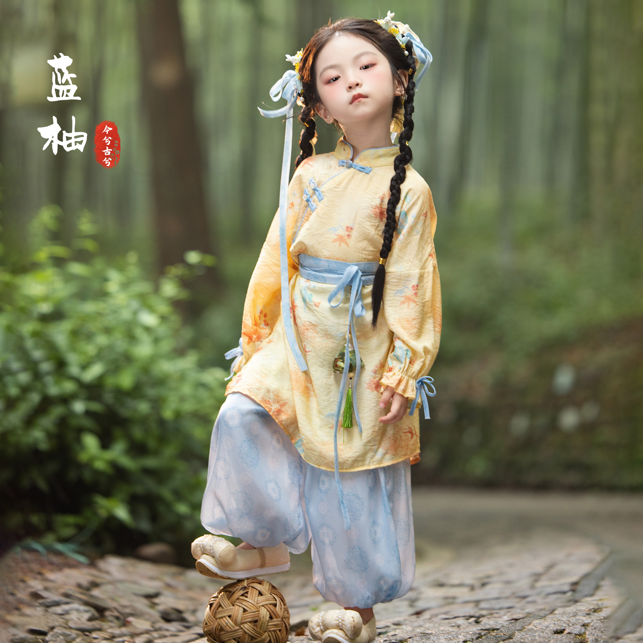 今兮古兮女童汉服改良圆领袍