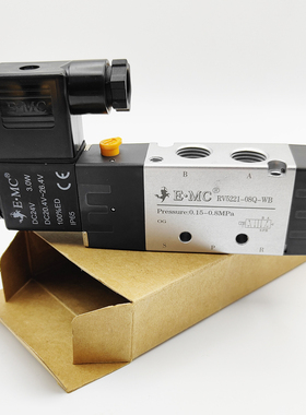 EMC电磁阀控制阀RV5221-08Q-WB DC24V E4外部先导式气阀E2 AC220V