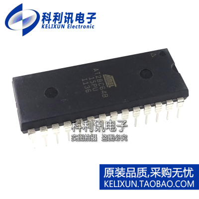全新原装进口 AT28C64B-15PU 64Kbit存储器芯片IC DIP-28正品