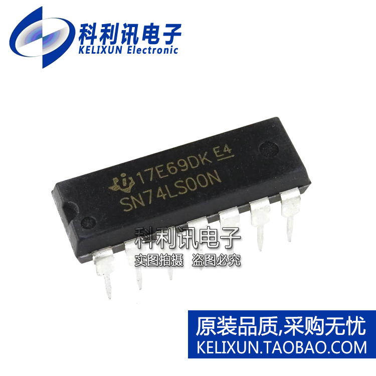 全新原装TI进口 SN74LS00N 四路2输入正与非门 74LS00DIP-14正品
