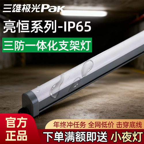 三雄极光三防支架灯亮恒LED灯架