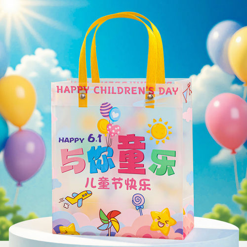六一儿童节礼品袋零食礼袋幼儿园手提袋礼物包装小号透明袋子礼盒
