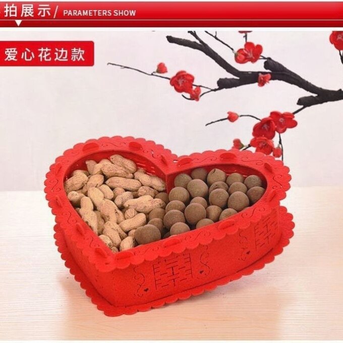 结婚用品大全婚礼红色糖果零食盘干果瓜子水果盘创意婚宴布置套装