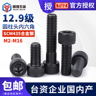 M2M3 M30台湾TUZ茂异12.9级高强度圆柱头内六角螺丝钉杯头SCM435