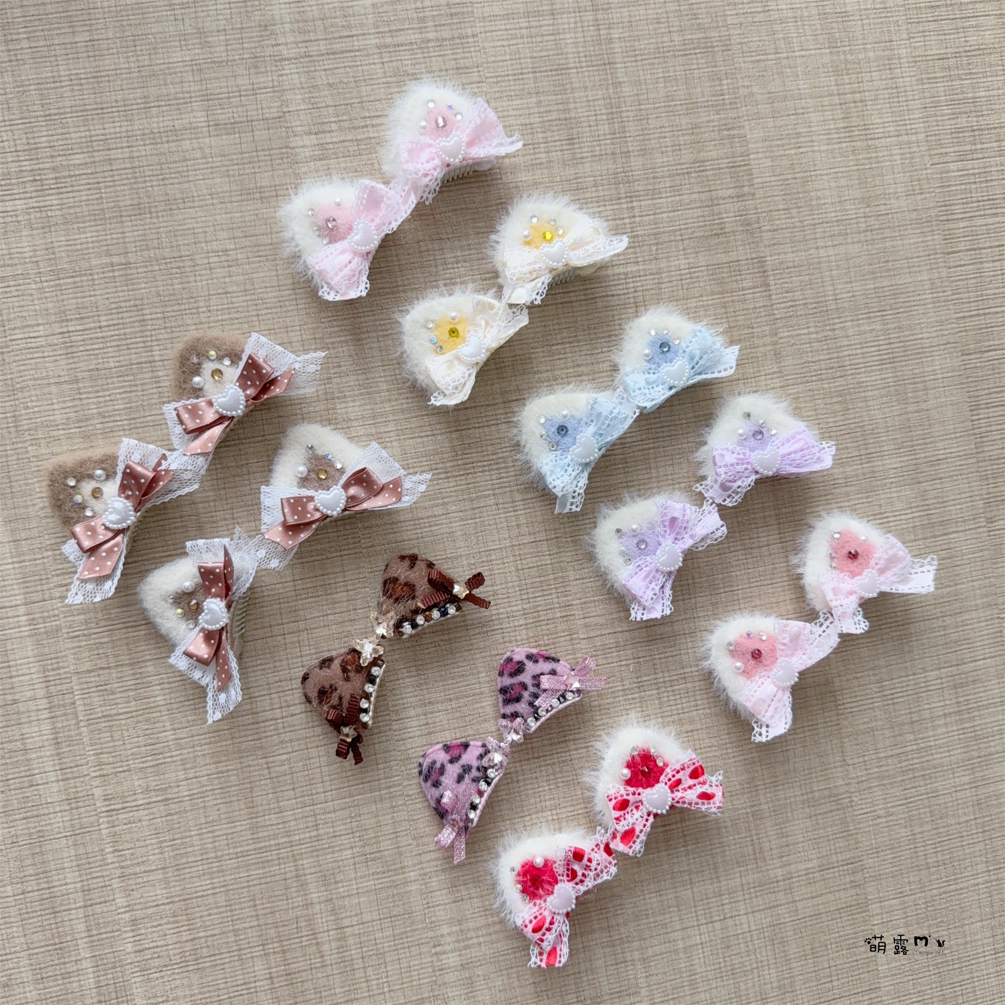 宠物发夹猫耳朵对夹马尔济斯