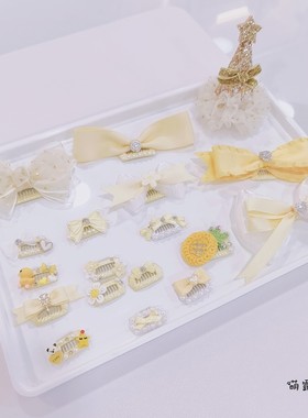 宠物发夹 黄色系碎毛夹 青蛙夹 约克夏马尔济斯泰迪狗狗夹子头饰