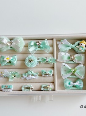 宠物发夹 薄荷绿色系碎毛BB夹 泰迪约克夏马尔济斯狗狗夹子头饰